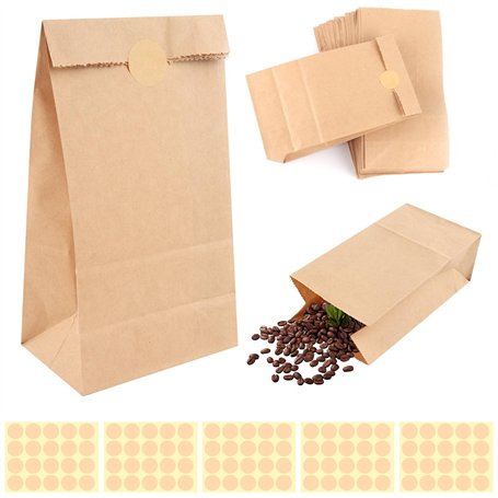50 Pcs Sac en Papier Kraft