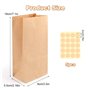 Sacs en Papier Marron avec 100 Autocollants Sac