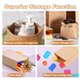 50 Pcs Sac en Papier Kraft, MXTIMWAN Sachet Bonbons Anniversaire 18 * 9 * 5.5cm, Sacs en Papier Marron avec 100 Autocollants Sac