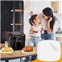 200 Feuilles Papier pour Friteuse à Air，Papier Sulfurisé Air Fryer，Perforé Papier Cuisson Air Fryer,Carré Papier à Vapeur,Parche