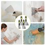 UKOFEW 4 Pièces Couteau à Enduire,Spatules en Acier Inoxydable,Couteaux à Spackle avec Manche,Spatule Mastic pour Masticage,Enle