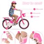 UKOFEW Protection Roller Enfant,Kit de Protection pour Patins à roulettes vec Genouillères 6 en 1,Coudières et Protège-Poignets 