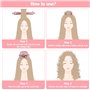 UKOFEW 2 Pièces Cheveux Boucle Sans Chaleur,Heatless Hair Curlers,Boucles en Soie Ruban Pour Cheveux Courts, Moyens et Longs, Co
