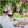 UKOFEW Marque Verre à Vin,48 Pièces Marqueurs de Verre Réutilisables,Identificateur de Verre à Vin en Silicone,Pour Verre à Cham