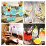 UKOFEW Marque Verre à Vin,48 Pièces Marqueurs de Verre Réutilisables,Identificateur de Verre à Vin en Silicone,Pour Verre à Cham