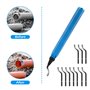 UKOFEW Ebavureur Outil D'ébavurage,Outil d'Ébavurage Manuel,360 ° Rotatif Deburr Lames,Burr Remover avec 10 BS1010 Lames de Rech