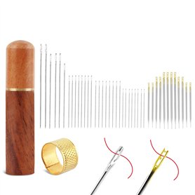UKOFEW 42 Pièces Aiguilles à Enfiler Automatiques