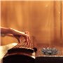 2PCS Porte Encens de Lotus en Laiton, 6 x 1 cm Brûleur d'Encens en Bâton, Support Encens, 6 Trous avec Collecteur de Cendres pou