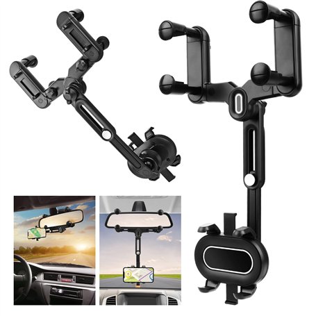 UKOFEW Support Téléphone Voiture，Rotation 360° Fixe Voiture Telephone Un Bouton de Libération，pour Voiture pour téléphone Portab