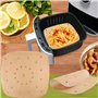 200 Papier Sulfurisé Air Fryer，Antiadhésive Sans Huile Papier Parchemin Accessoires，Perforé Papier Cuisson Air Fryer，pour Friteu