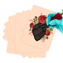 8 Pièces Peau Synthétique Tatouage Fausse Peau Tatouage Peau de Tatouage Double Face pour Tester le Machine Tatouage Les Fournit