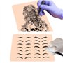 8 Pièces Peau Synthétique Tatouage Fausse Peau Tatouage Peau de Tatouage Double Face pour Tester le Machine Tatouage Les Fournit