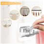 UKOFEW 8 Pièces Supports de Tringle à Rideaux Autocollants, Support de Rideau sans Perçage, Supports de Tringle Auto-Adhésifs Tr