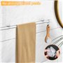 UKOFEW 8 Pièces Supports de Tringle à Rideaux Autocollants, Support de Rideau sans Perçage, Supports de Tringle Auto-Adhésifs Tr