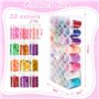 32 Couleurs Mélange de Paillettes Grossières et Fines