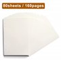 Bidponds Recharge de papier vierge A5, perforée à 6 trous, recharge de papier vierge pour agenda Filofax A5, 80 feuilles/160 pag