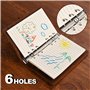 Bidponds Filofax Recharge de papier ligné A6 à 6 trous pour classeur personnel A6 à 6 anneaux, 80 feuilles, 10,5 x 16,9 cm, beig