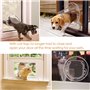 TOPINCN Porte pour Animaux domestiques pour fenêtre en Verre avec Rabat pour Tous Les Chats et Chiens de Petite Taille