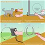 TOPINCN Porte pour Animaux domestiques pour fenêtre en Verre avec Rabat pour Tous Les Chats et Chiens de Petite Taille
