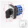 Commutateur Universel à 3 Positions 660V 20A Sélecteur Rotatif à 2 Pôles pour Conversion Du Circuit