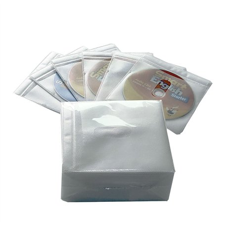 Qirc 100 pièces Pochettes CD-DVD