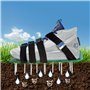 AIQII Chaussures aératrices de pelouse avec 4 sangles réglables et scarificateur en métal pour aérateurs de pelouse