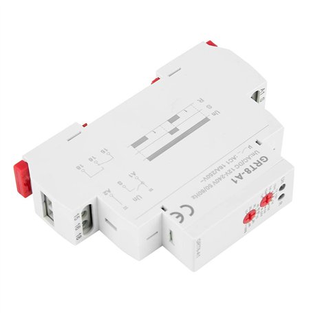 Relais de minuterie GRT8-A1 Mini relais temporisé à la mise sous tension Type de rail DIN 35mm Relais de temps AC/DC 12-240V 50-