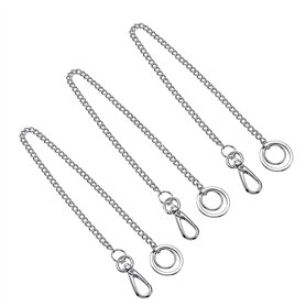 CYUaoao 3 Pcs Chaîne de Pantalons Hip Hop 45cm de Long en Acier Inoxydable Porte-clés Punk avec Chaîne pour Accrocher les Clés l