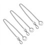 CYUaoao 3 Pcs Chaîne de Pantalons Hip Hop 45cm de Long en Acier Inoxydable Porte-clés Punk avec Chaîne pour Accrocher les Clés l