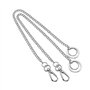 CYUaoao 3 Pcs Chaîne de Pantalons Hip Hop 45cm de Long en Acier Inoxydable Porte-clés Punk avec Chaîne pour Accrocher les Clés l
