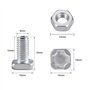 CYUaoao 50 Paires M6 x 12mm Écrous et Boulons de Serre en Aluminium Argenté 50 Pièces Boulons Outils pour Serre à Tête Carée 50 
