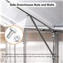 CYUaoao 50 Paires M6 x 12mm Écrous et Boulons de Serre en Aluminium Argenté 50 Pièces Boulons Outils pour Serre à Tête Carée 50 