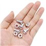 CYUaoao 50 Paires M6 x 12mm Écrous et Boulons de Serre en Aluminium Argenté 50 Pièces Boulons Outils pour Serre à Tête Carée 50 
