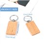 15 Pcs Porte Clés en Bois Bricolage Rectangle Personnalisé Porte Clés en Bois Brut Porte Clés en Bois Créatif Naturel Porte Clés