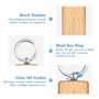 15 Pcs Porte Clés en Bois Bricolage Rectangle Personnalisé Porte Clés en Bois Brut Porte Clés en Bois Créatif Naturel Porte Clés