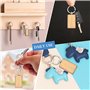 15 Pcs Porte Clés en Bois Bricolage Rectangle Personnalisé Porte Clés en Bois Brut Porte Clés en Bois Créatif Naturel Porte Clés