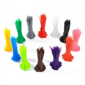 1200 Pièces Attaches de Câble Colorées