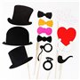 YiYaO Accessoires photo drôle Accessoires photo bronzants Accessoires photo 44 pièces Masque de bienvenue de mariage Moustache A