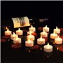 Lot de 100 bougies chauffe-plat LED vacillantes - Fausses bougies électriques avec lumières sans flamme - Bougies LED à piles - 