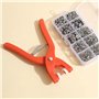 100 Pièces Pince Bouton Pression, Pression Plastique Couture, Bouton Pression Plastique, Bouton Pression à Coudre, Kit de Bouton