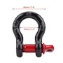 Manille Lyre - Manilles à Anneau En D Noir Et Rouge Capacité De Charge 4,75T / 10,000lbs-8T 17,000lbs, Acier + Zingué, Pour Remo