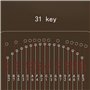 Piano à pouce 31 touches en bois massif mini harpe verticale facile à apprendre instrument Laya