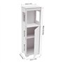 MooBeey Armoire de rangement de salle de bain en PVC à 4 niveaux - Blanche - Meuble de sol autoportant avec porte - Armoire poly