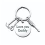 CHUANGOU Porte-Clés pour Papa Cadeau de Fête des Pères Porte-Clés Love you Daddy est gravé