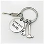 CHUANGOU Porte-Clés pour Papa Cadeau de Fête des Pères Porte-Clés Love you Daddy est gravé