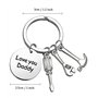 CHUANGOU Porte-Clés pour Papa Cadeau de Fête des Pères Porte-Clés Love you Daddy est gravé