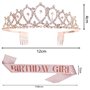 Anniversaire Couronne et Echarpe Tiara Cristal Couronne pour les Fournitures de Fête de Joyeux Anniversaire,Faveurs, Décorations