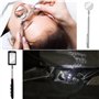 JinRui-T Lot de 3 miroirs d'inspection télescopiques, outil de ramassage magnétique, portable, rond, rotatif à 360 degrés, LED a