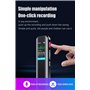 Enregistreur Vocal numérique 64 Go Rechargeable par USB, avec Fonction de contrôle Vocal, avec Lecteur MP3 et Activation vocale 