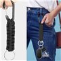 VIVIIHOO Ensemble de Porte-clés en paracorde 3 pièces en Noir et Orange et Camouflage, Mousqueton et lanière tressée pour équipe